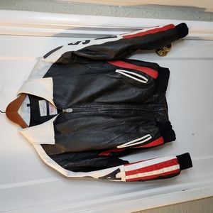 Leather Flag Jacket